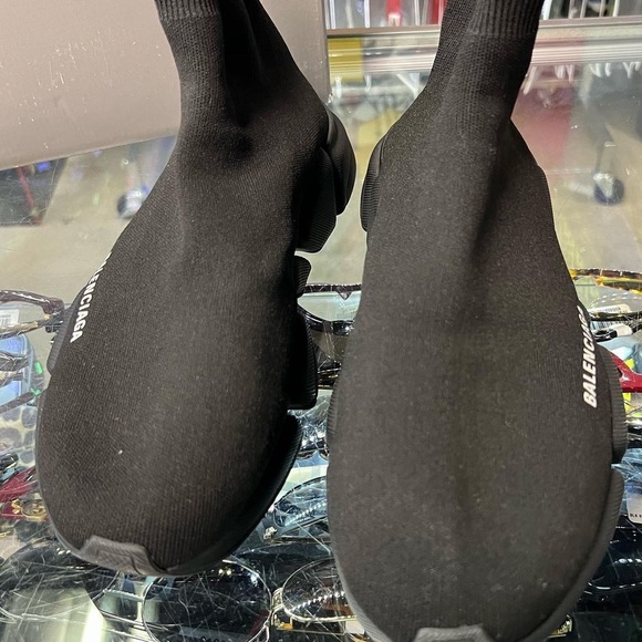 MEN'S SPEED 2.0 MONOCOLOR RECYCLED KNIT SNEAKER IN BLACK - Picture 2 of 5